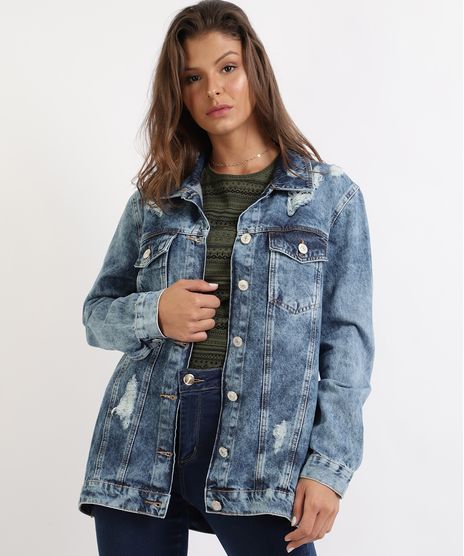 Jaqueta-Jeans-Feminina-Oversize-Destroyed-com-Bolsos-Azul-9958097-Azul_1