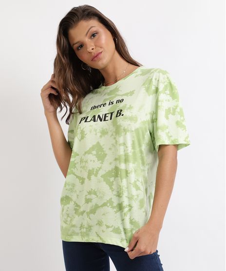 Blusa-Feminina--there-is-no-PLANET-B--Estampada-Tie-Dye-Manga-Curta-Decote-Redondo-Verde-9959084-Verde_1