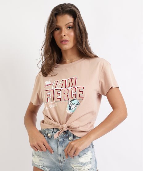 Blusa-Feminina--I-Am-Fierce--Mulher-Maraviha-com-No-Manga-Curta-Decote-Redondo-Rosa-9946438-Rosa_1