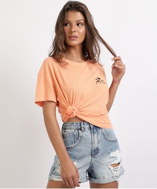 Blusa-Feminina-Pixar-Manga-Curta-Laranja-Neon-9953072-Laranja_Neon_1