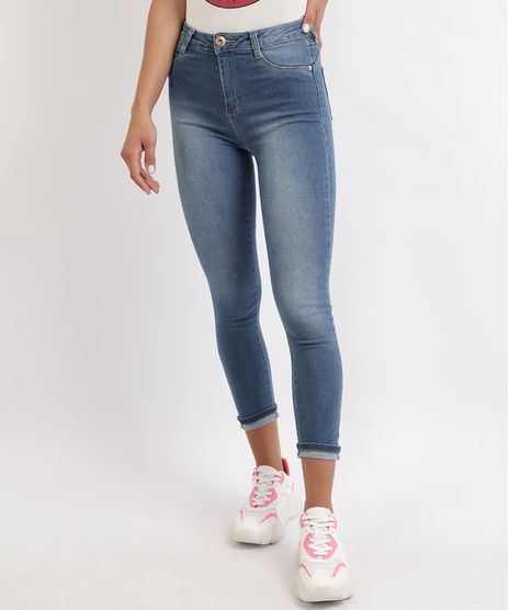 Calca-Jeans-Feminina-Sawary-Skinny-Cropped-Push-Up-Barra-Virada-Cintura-Alta-Azul-Medio-9963065-Azul_Medio_1