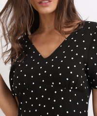 Vestido-Feminino-Midi-Estampado-de-Poa-com-Babado-Manga-Curta-Preta-9952435-Preto_4