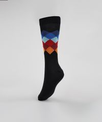 Meia-Feminina-Cano-Alto-Estampada-Geometrica-Preta-9957614-Preto_2