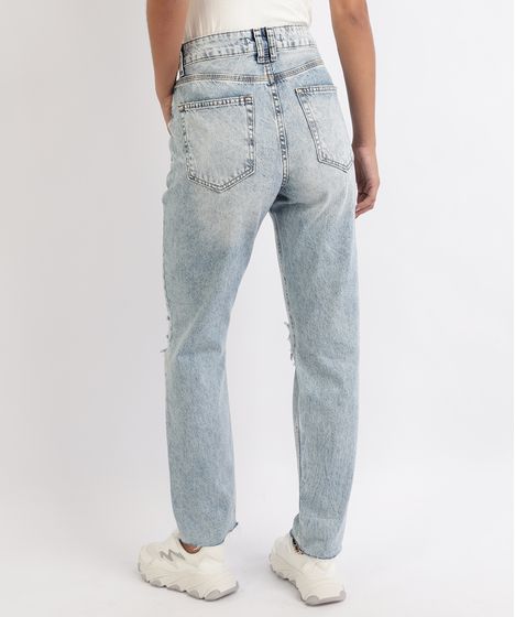 calça jeans feminina reta cintura alta