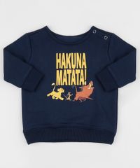 Blusao-de-Moletom-Infantil--Hakuna-Matata---O-Rei-Leao-Manga-Curta--Azul-Marinho-9960098-Azul_Marinho_1