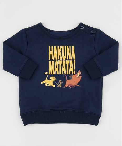 Blusao-de-Moletom-Infantil--Hakuna-Matata---O-Rei-Leao-Manga-Curta--Azul-Marinho-9960098-Azul_Marinho_1