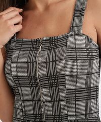 Macaquinho-de-Jacquard-Feminino-Estampado-Xadrez-com-Ziper-Cinza-9957443-Cinza_4