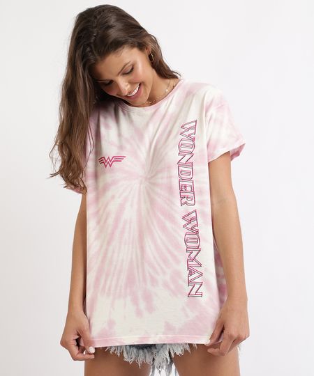 Blusa-Feminina-Mulher-Maravilha-Estampada-Tie-Dye-Manga-Curta-Decote-Redondo-Rosa-9959536-Rosa_1