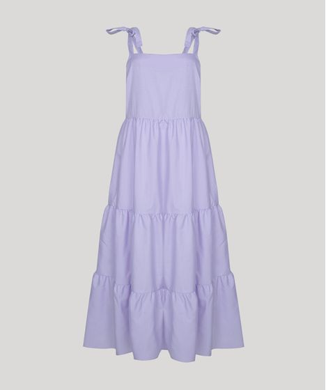 vestido lilas midi