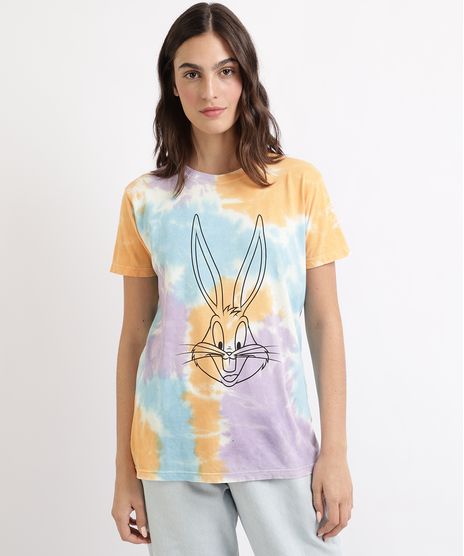 T-Shirt-Feminina-Mindset-Pernalonga-Estampada-Tie-Dye-Manga-Curta-Decote-Redondo-Multicor-9963122-Multicor_1