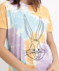 T-Shirt-Feminina-Mindset-Pernalonga-Estampada-Tie-Dye-Manga-Curta-Decote-Redondo-Multicor-9963122-Multicor_2