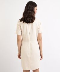 Vestido-Feminino-Mindset-Curto-com-Transpasse-e-No-Manga-Curta-Bege-Claro-9964407-Bege_Claro_2