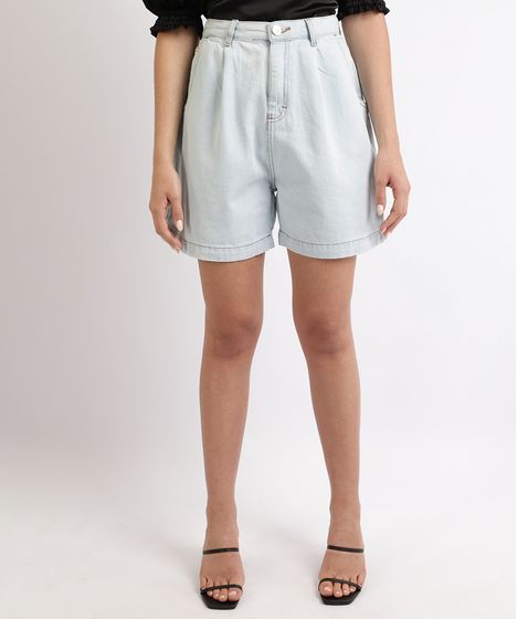 bermuda jeans feminina larguinha