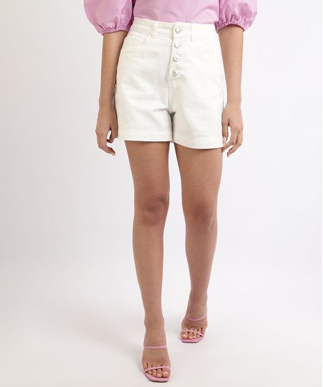 Short-de-Sarja-Feminino-Mindset-Cintura-Super-Alta-com-Botoes-Off-White-9964416-Off_White_1