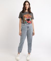 T-Shirt-Feminina-de-Banda-Mindset-The-Rolling-Stones-Manga-Curta-Decote-Redondo-Chumbo-9963121-Chumbo_3