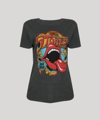 T-Shirt-Feminina-de-Banda-Mindset-The-Rolling-Stones-Manga-Curta-Decote-Redondo-Chumbo-9963121-Chumbo_6