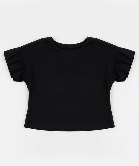 Blusa-Infantil-Basica-Decote-Redondo-Manga-Curta-com-Babado-Preta-9961485-Preto_1