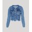 Jaqueta-Jeans-Feminina-Cropped-Marmorizada-com-Bolsos-e-Barra-Desfiada-Azul-Medio-9960254-Azul_Medio_1