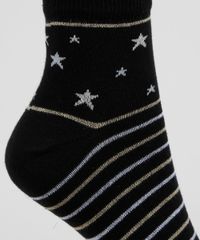 Kit-3-Meias-Feminina-Cano-Medio-Estampada-Listrada-Preta-9961844-Preto_4