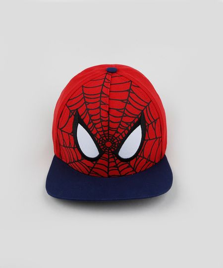 Bone-Infantil-Aba-Reta-Homem-Aranha-Estampado--Vermelho-9959528-Vermelho_1