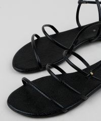 Rasteirinha-Feminina-Oneself-Texturizada-Cobra-Preta-9802898-Preto_3