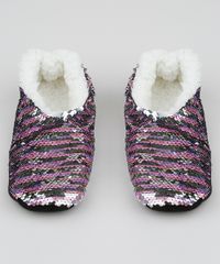 Pantufa-de-Paetes-Feminina-com-Felpado-e-Antiderrapante-Multicor-9849652-Multicor_5