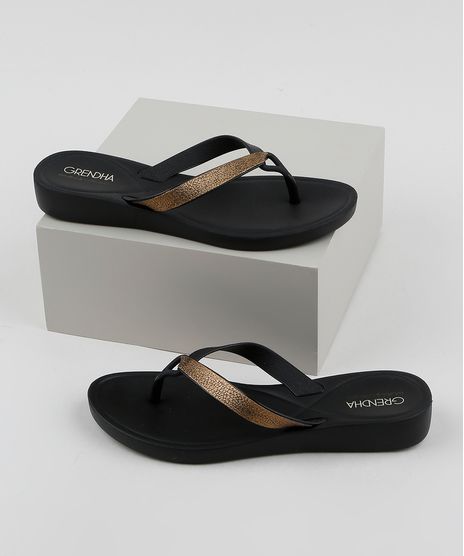 Tamanco-Feminino-Grendha-Mais-Conforto-Metalizado-Preto-9958705-Preto_1