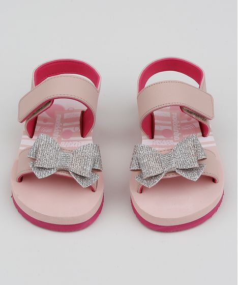 sandália infantil rosa