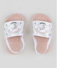 Chinelo-Slide-Infantil-Molekinha-Estampado-de-Unicornio-com-Elastico-Branco-9962889-Branco_2