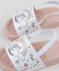 Chinelo-Slide-Infantil-Molekinha-Estampado-de-Unicornio-com-Elastico-Branco-9962889-Branco_6