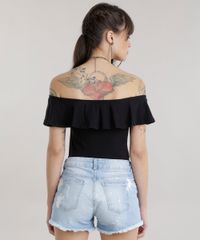Blusa-Cropped-Ombro-a-Ombro-com-Babado-Preta-8706492-Preto_2