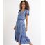 Vestido-Feminino-Midi-Estampado-de-Borboletas-com-Babado-Manga-Curta-Azul-9955193-Azul_1