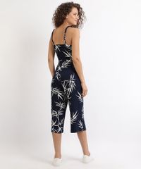 Macacao-Feminino-Pantacourt-Canelado-Estampado-de-Folhagem-Alca-Fina-Azul-Marinho-9960247-Azul_Marinho_2