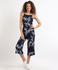 Macacao-Feminino-Pantacourt-Canelado-Estampado-de-Folhagem-Alca-Fina-Azul-Marinho-9960247-Azul_Marinho_3