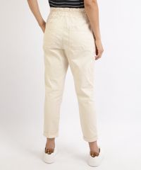 Calca-de-Sarja-Feminina-Clochard-com-Elastico-Cintura-Super-Alta-Off-White-9952708-Off_White_2