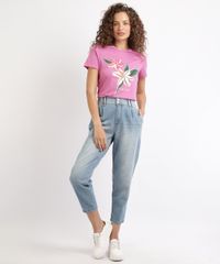 Blusa-Feminina-Flores-Manga-Curta-Decote-Redondo-Rosa-9953293-Rosa_3