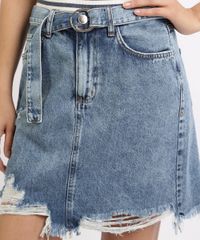 Saia-Jeans-Feminina-Curta-Destroyed-com-Cinto-Azul-9960262-Azul_4