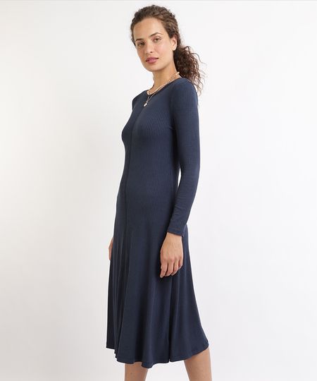 Vestido-Feminino-Midi-Canelado-Manga-Longa-Azul-Marinho-9946014-Azul_Marinho_1 Vestido-Feminino-Midi-Canelado-Manga-Longa-Azul-Marinho-9946014-Azul_Marinho_1