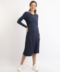 Vestido-Feminino-Midi-Canelado-Manga-Longa-Azul-Marinho-9946014-Azul_Marinho_3