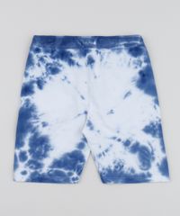 Bermuda-de-Moletom-Juvenil-Estampada-Tie-Dye-com-Bolsos-Azul-9959635-Azul_2