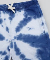 Bermuda-de-Moletom-Juvenil-Estampada-Tie-Dye-com-Bolsos-Azul-9959635-Azul_3