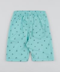 Bermuda-de-Sarja-Infantil-Estampada-com-Bolsos-Verde-Agua-9960989-Verde_Agua_2