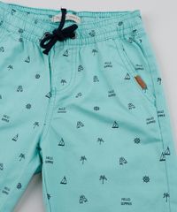 Bermuda-de-Sarja-Infantil-Estampada-com-Bolsos-Verde-Agua-9960989-Verde_Agua_3