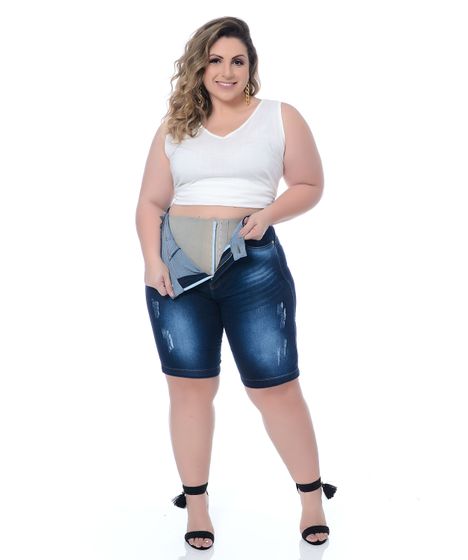 bermuda jeans plus size