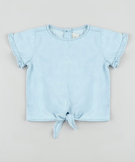 Blusa-Jeans-Infantil-com-Amarracao-Manga-Curta-Azul-Claro-9892641-Azul_Claro_1