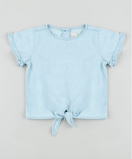 Blusa-Jeans-Infantil-com-Amarracao-Manga-Curta-Azul-Claro-9892641-Azul_Claro_1