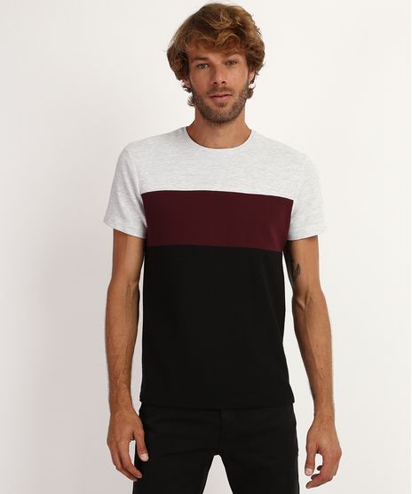 Camiseta-Masculina-Slim-Fit-com-Recortes-Manga-Curta-Gola-Multicor-9892651-Multicor_1