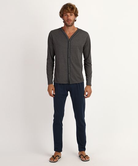 Pijama-Masculino-Camiseta-com-Botoes-Manga-Longa-Gola-V-Azul-Marinho-9946149-Azul_Marinho_1 Pijama-Masculino-Camiseta-com-Botoes-Manga-Longa-Gola-V-Azul-Marinho-9946149-Azul_Marinho_1