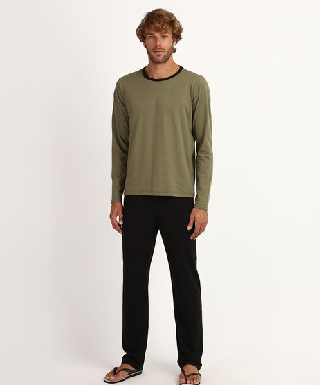 Pijama-Masculino-Manga-Longa-Decote-Careca-Verde-9955936-Verde_1