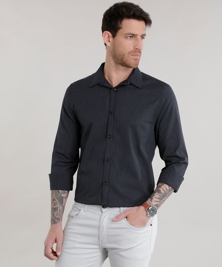 Camisa-Slim-Listrada-Preta-8587037-Preto_1